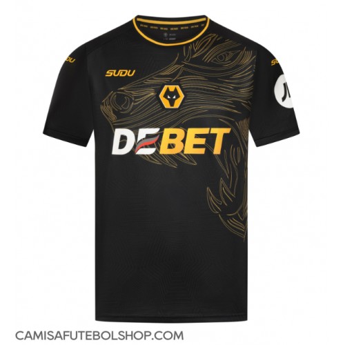 Camisa de time de futebol Wolves Replicas 2º Equipamento 2024-25 Manga Curta